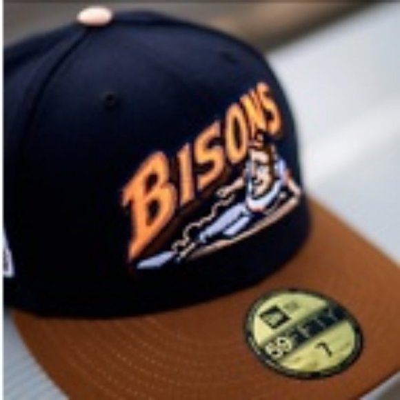 New Era Buffalo Bisons Sliding Buster 59FIFTY Fitted Hat Bisons Patch MiLB - Picture 7 of 11